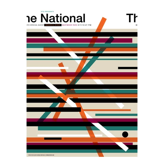 The National 2010 concert poster by Invisible Creature (SOLD OUT)