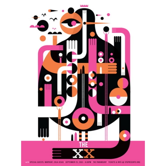 The XX concert poster by Invisible Creature