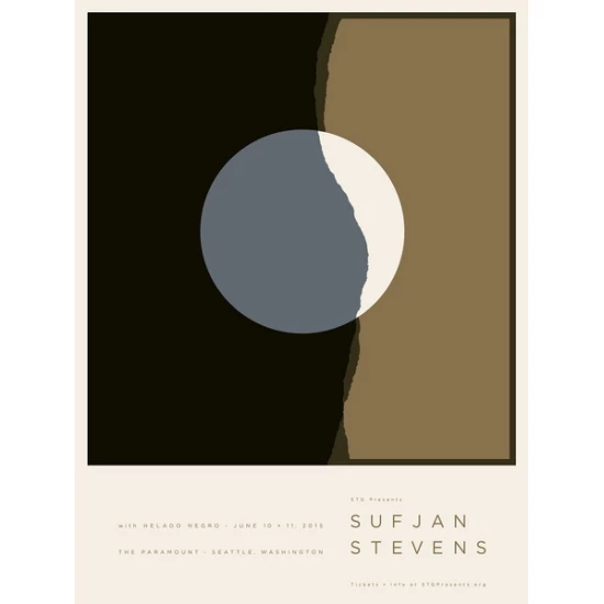 Sufjan Stevens 2015 concert poster by Jason Munn (SOLD OUT)