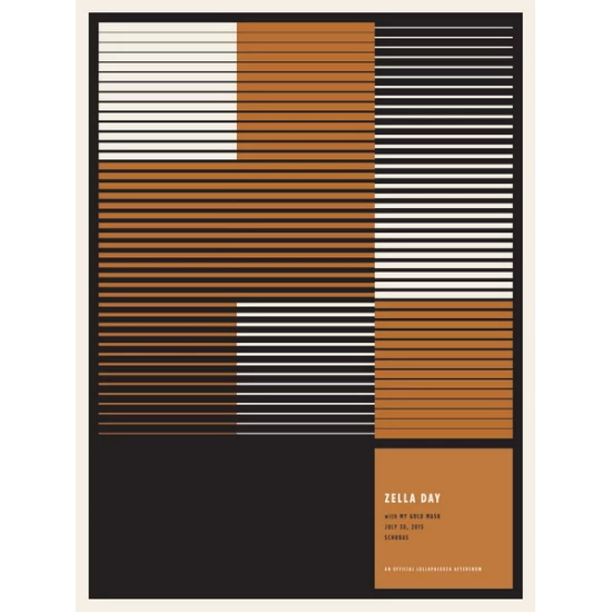 Zella Day Lollapalooza concert poster by Jason Munn