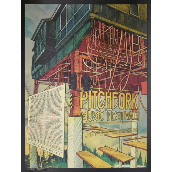 Pitchfork Music Festival 2015 poster by Jay Ryan & Landland (SOLD OUT)