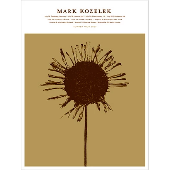 Mark Kozelek 2009 Summer Tour Poster by Jason Munn