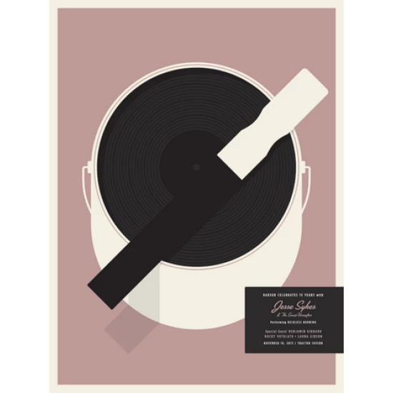 Barsuk 15 - Jesse Sykes - poster by Jason Munn