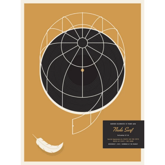 Barsuk 15 - Nada Surf - poster by Jason Munn