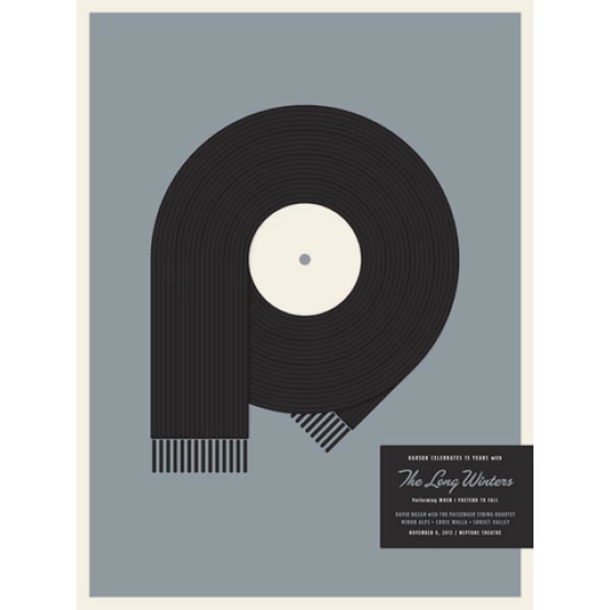 Barsuk 15 - The Long Winters - poster by Jason Munn