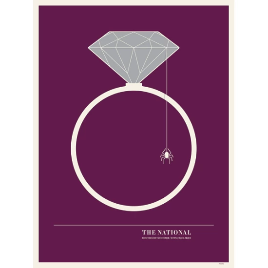 The National 2010 Paris concert poster by Jason Munn (SOLD OUT)