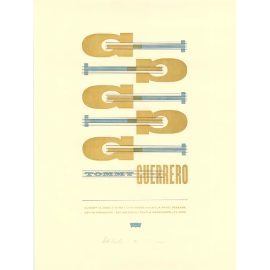 Tommy Guerrero concert poster by Jason Munn and Dirk Fowler