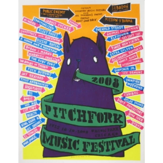 Pitchfork Music Festival 2008 Poster by Jay Ryan (SOLD OUT)