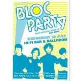 Bloc Party concert poster by Jazz Feldy (SOLD OUT)