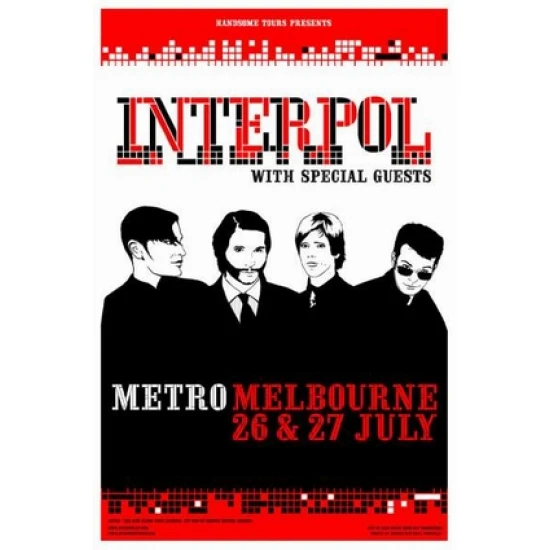 Interpol Concert Poster by Jazz Feldy (SOLD OUT)