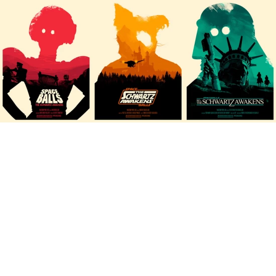 The Schwartz Awakens Spaceballs Poster Set by Joshua Budich (SOLD OUT)