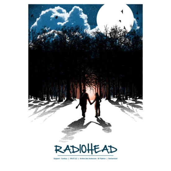 Radiohead concert poster by Joshua Budich