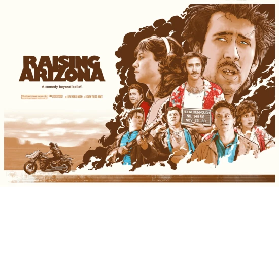 Raising Arizona movie poster by Joshua Budich (SOLD OUT)