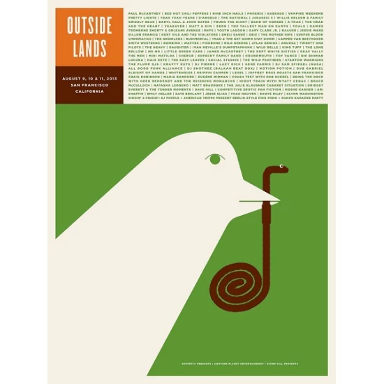 Outside Lands 2013 poster by Jason Munn