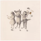 Eyes closed print by Joanna Concejo
