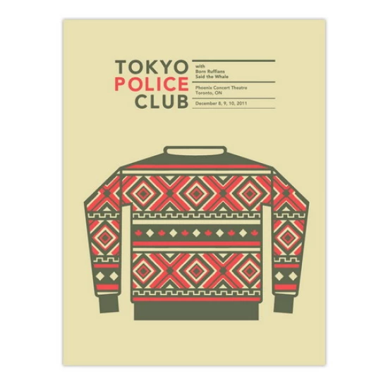 Tokyo Police Club concert poster by Nerl Says Design