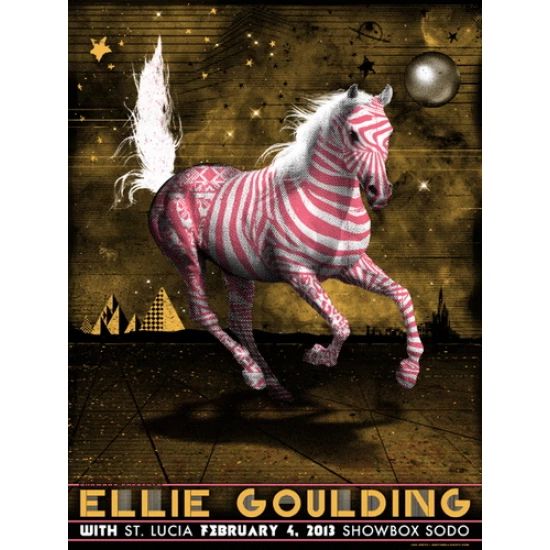 Ellie Goulding concert poster by Jon Smith