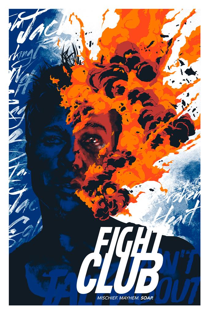 Fight Clubmovie poster art print, Los Angeles