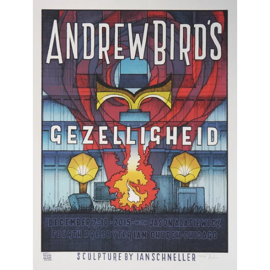 Andrew Bird 2015 concert poster by Jay Ryan
