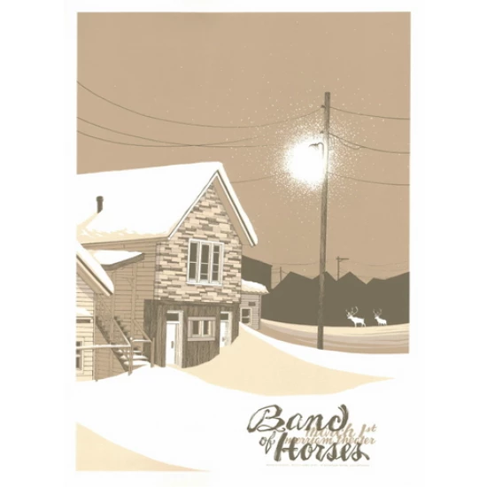 Band of Horses concert poster by Justin Santora