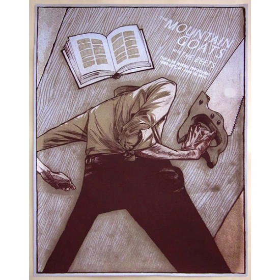The Mountain Goats concert poster by Rich Kelly (SOLD OUT)