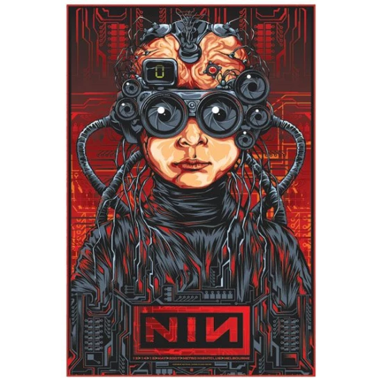 Nine Inch Nails 2007 concert poster by Ken Taylor (SOLD OUT)