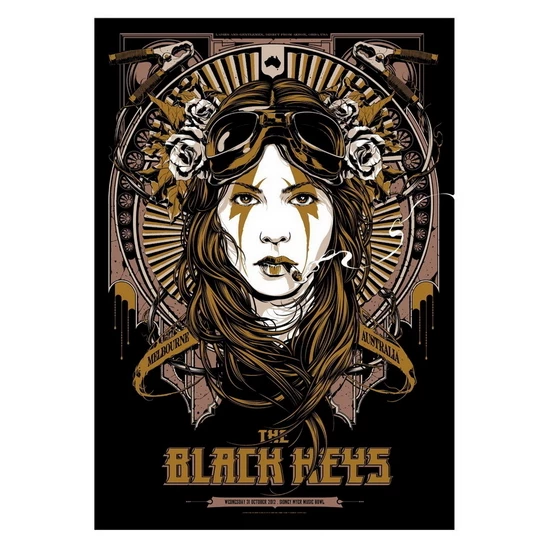 The Black Keys Melbourne concert poster by Ken Taylor (SOLD OUT)