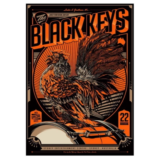 The Black Keys Sydney concert poster by Ken Taylor (SOLD OUT)