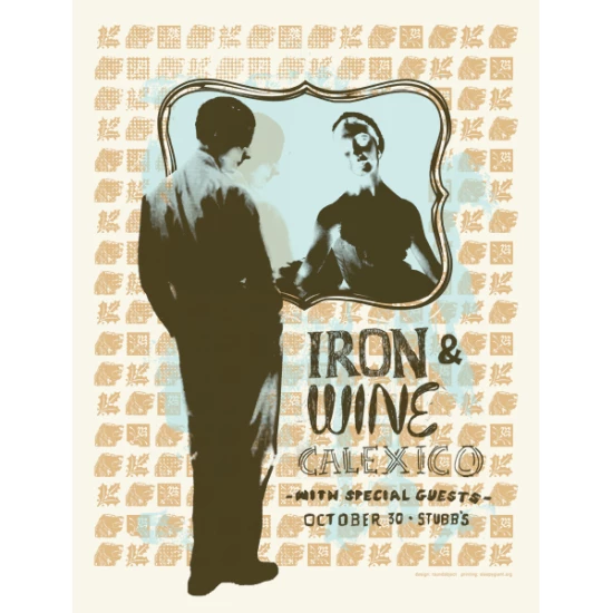 Iron & Wine concert poster by Bryan Keplesky