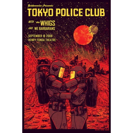 Tokyo Police Club Concert Poster by Kevin Tong