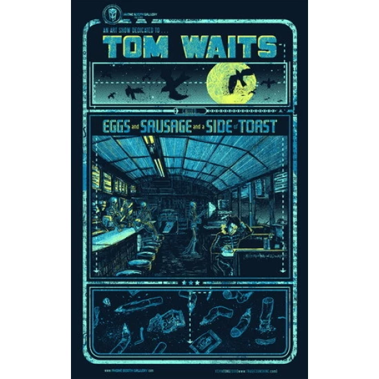 Tom Waits Art Show Poster by Kevin Tong (SOLD OUT)