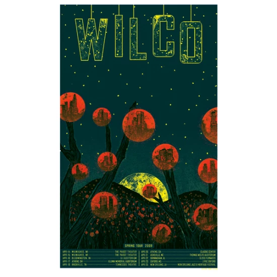 Wilco Spring Tour 2009 Poster by Kevin Tong (SOLD OUT)