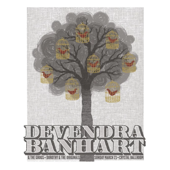 Devendra Banhart concert poster by Mike King