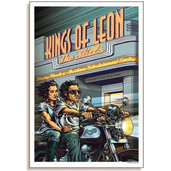 The Kings of Leon Brisbane Concert Poster by Daymon Greulich
