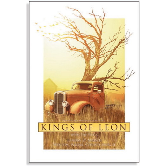 The Kings of Leon Concert Poster by Joe Whyte Poster Cabaret