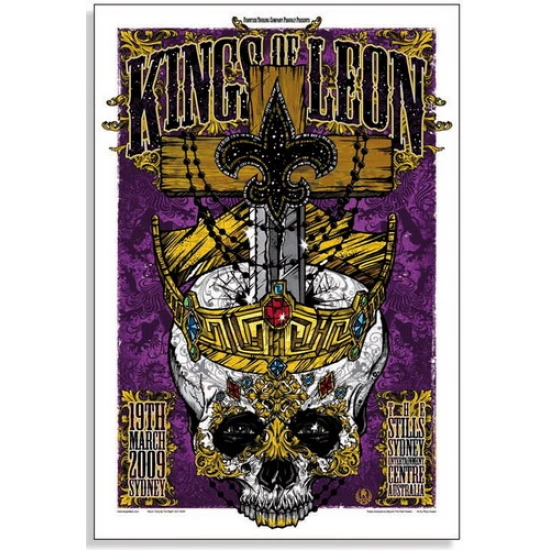 The Kings of Leon Sydney Concert Poster by Rhys Cooper