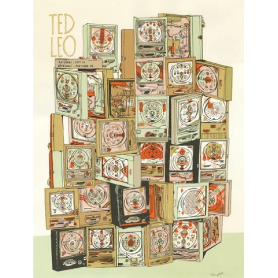 Ted Leo concert poster by Landland