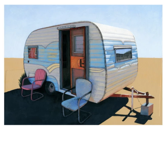 Desert Camper (two) print by Leah Giberson