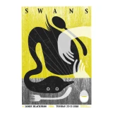 The Swans concert poster by Mara Piccione