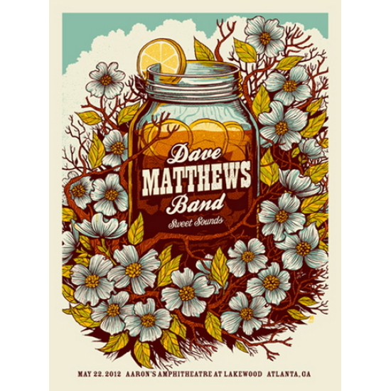 Dave Matthews Band Atlanta 2012 concert poster by Methane Studios