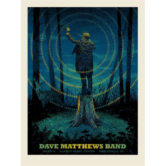 Dave Matthews Band Noblesville 2014 concert poster by Methane Studios (SOLD OUT)