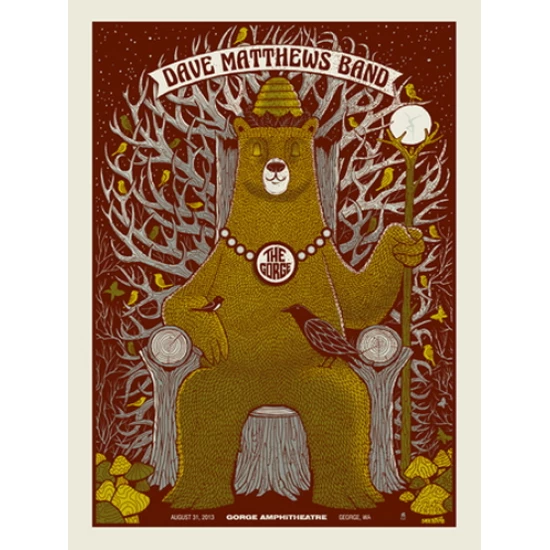 Dave Matthews Band Gorge 2013 concert poster by Methane Studios (SOLD OUT)