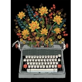 Floral Typewriter by Methane Studios