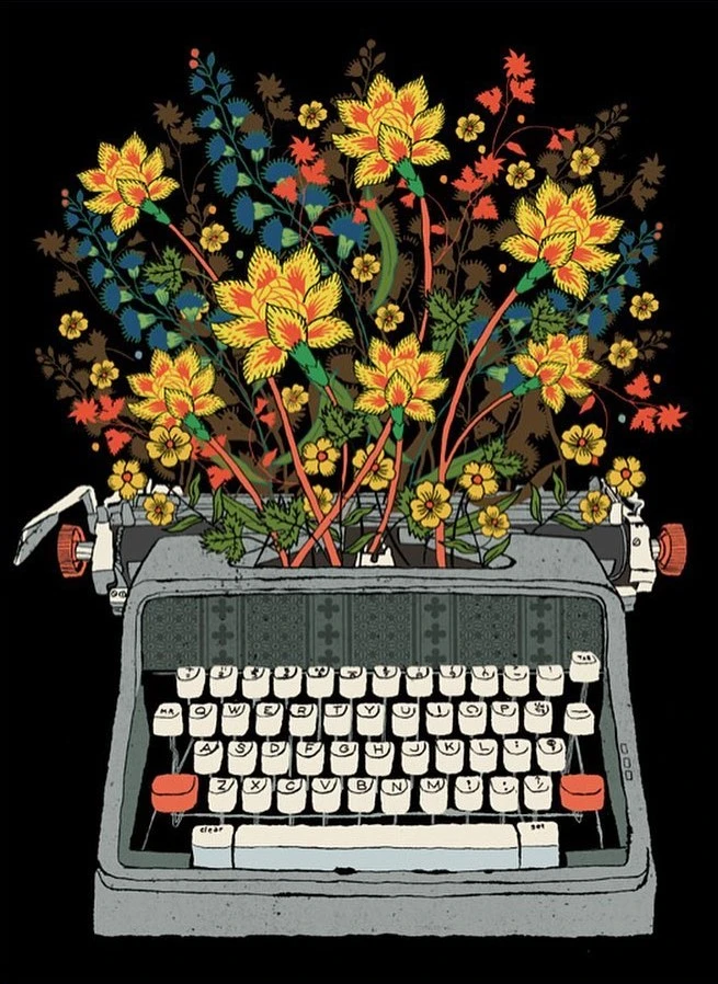 Floral Typewriter by Methane Studios (SOLD OUT)