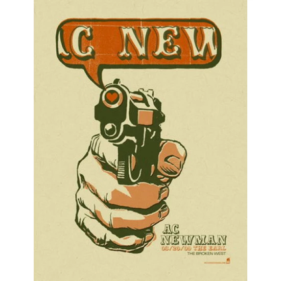 AC Newman Concert Poster by Methane Studios