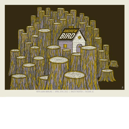 Andrew Bird Arizona concert poster by Methane Studios