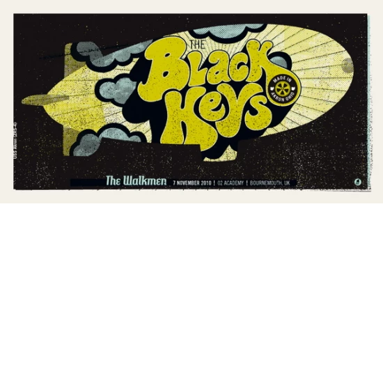 The Black Keys UK concert poster by Methane Studios (SOLD OUT)