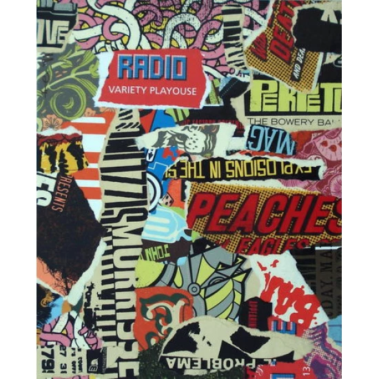 Methane Poster Collage on Canvas #3 (SOLD OUT)