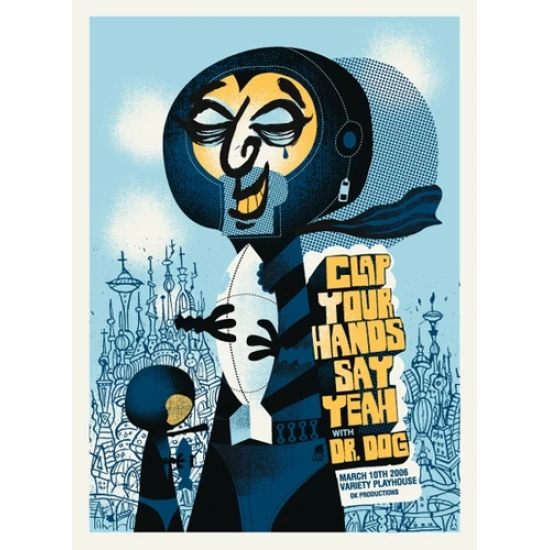 Clap Your Hands Say Yeah Yeah Concert Poster by Methane Studios (SOLD OUT)