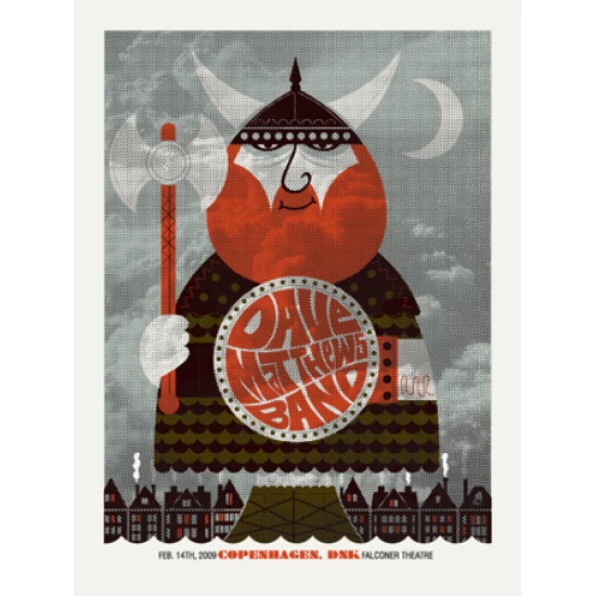 Dave Matthews Band Copenhagen Concert Poster by Methane Studios (SOLD OUT)